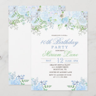 ALGUMA IDADE - convite de aniversário floral