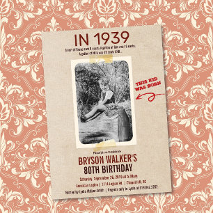 ALGUMA IDADE - convite do aniversário da foto do