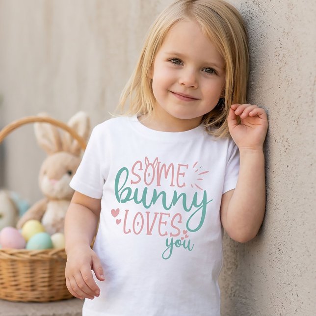 Alguma Lebre Ama Você Camiseta de Páscoa para Cria (Criador carregado)