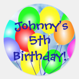 Algumas etiquetas coloridas dos balões do