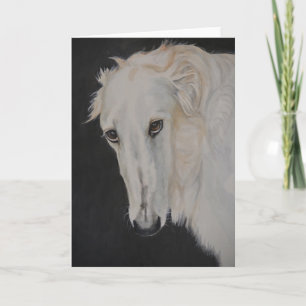 Alia: Cartão de Saudação à Arte Canina Borzoi