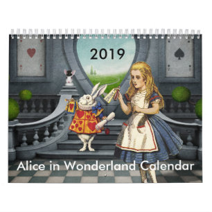Alice 2019 no calendário do país das maravilhas