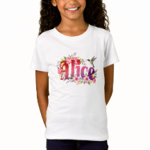 Alice - Camisa Personalizada - Para Crianças