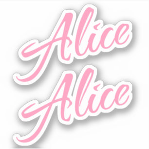 Alice Decorative Name (Nome decorativo) no adesivo