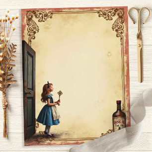 Alice e a Porta Bebam-me Papel de Scrapbook