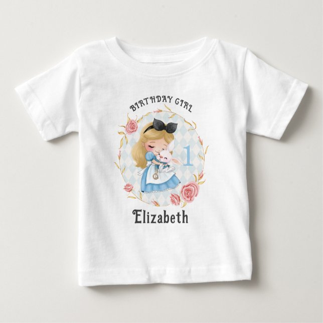 Alice e T-Shirt Bebê Branca (Frente)