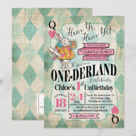 Alice em convites do primeiro aniversario do país