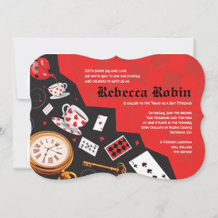 ALICE IN WONDERLAND Bat Mitzvah Convite