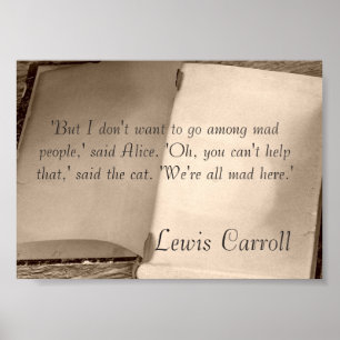 Alice In Wonderland Cote Lewis Carroll Poster