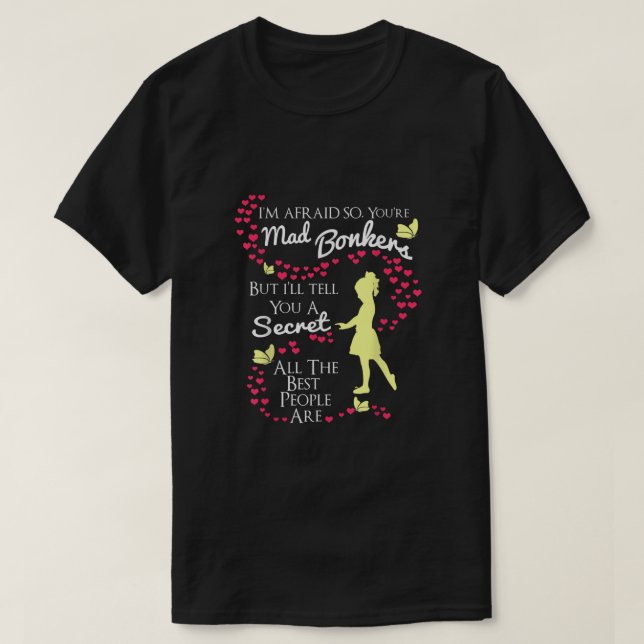 ALICE IN WONDERLAND T-SHIRT BONKER'S SHIRT MEN WOM (Frente do Design)
