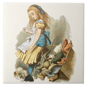 Alice No Azulejo De Cerâmica No País Das Maravil