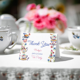 Alice no cartões de agradecimentos de chá de frald