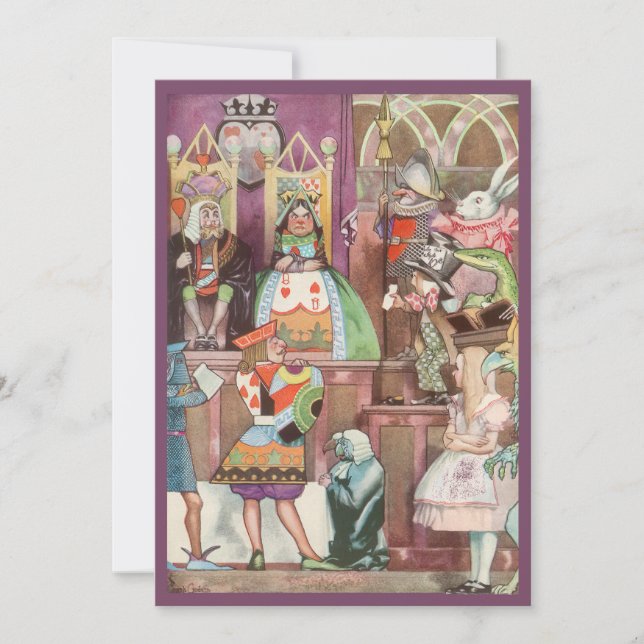 Alice no Convite de aniversário da Terra Maravilha (Frente)