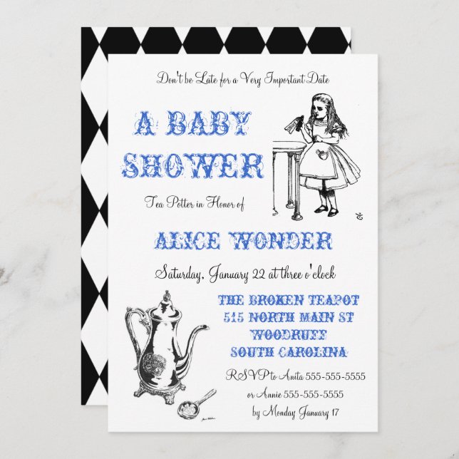 Alice no convite do país das maravilhas (Frente/Verso)