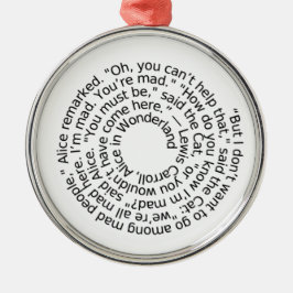 Alice no ornamento louco das citações do país das