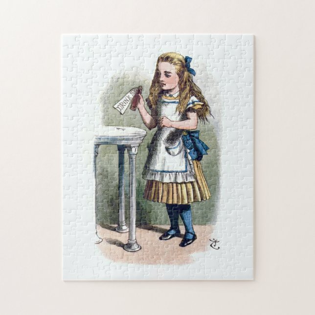 Alice no país das maravilhas bebe-me quebra-cabeça (Vertical)