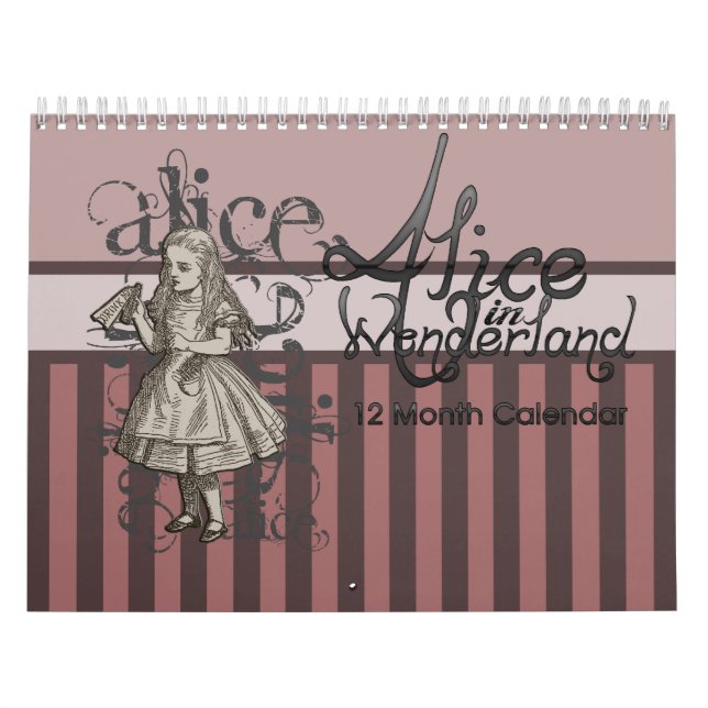Alice no país das maravilhas calendário de 12 (Capa)