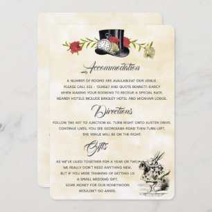 Alice no País das Maravilhas com Cartão de Informa