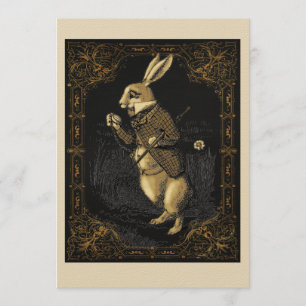 Alice no País das Maravilhas da Placa de Convite d