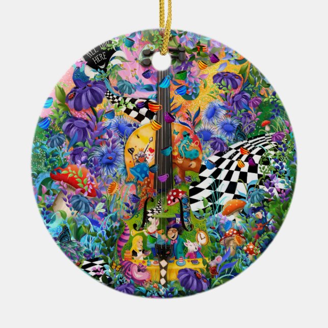 Alice no País das Maravilhas do Ornamento do Tea p (Frente)