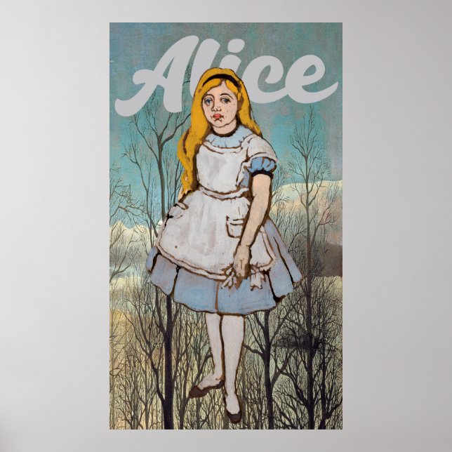 Alice no País das Maravilhas - Letra poster (Frente)