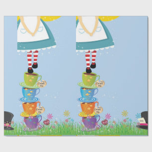 Alice no papel de embrulho do país das maravilhas