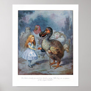 Alice no poster do impressão de Tenniel do Dodo d