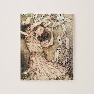Alice no quebra-cabeça dos cartões do vôo do pa