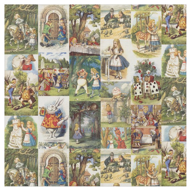 Alice no tecido do país das maravilhas (Detalhe)