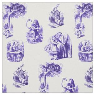 Alice no tecido do roxo do país das maravilhas