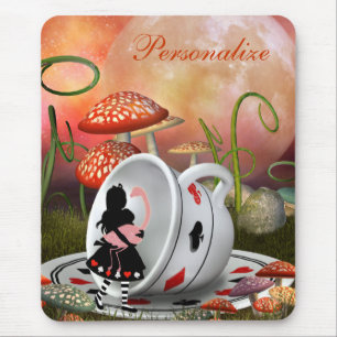 Alice surreal, flamingo & Teacup Mousepad