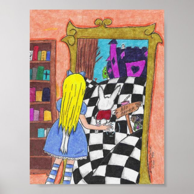 Alice throught he looking glass poster (Frente)