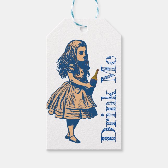 Alice Wonderland Silhouette Beba-me a etiqueta do  (Frente)