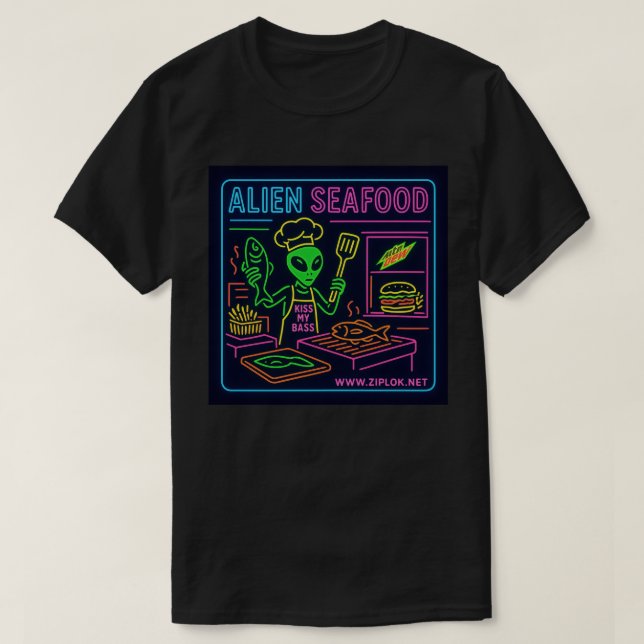 Alien Seafood - T-Shirt (Frente do Design)