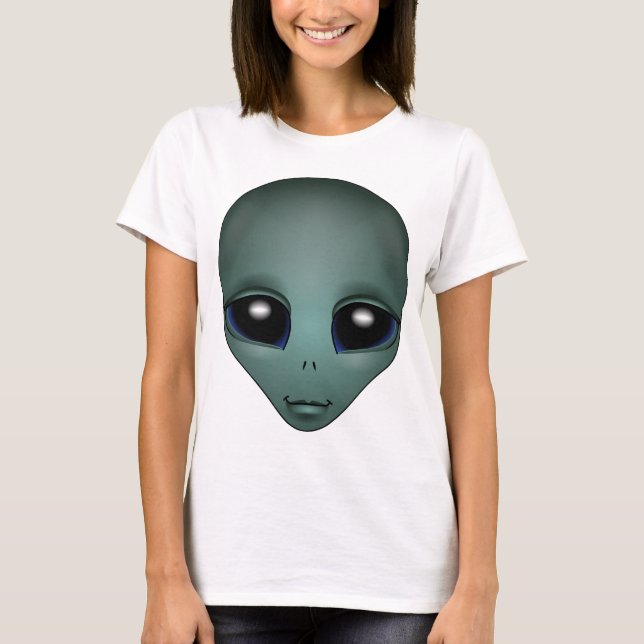 Alienígena Camisa Alienígena T-Shirt Cute ET Top (Frente)