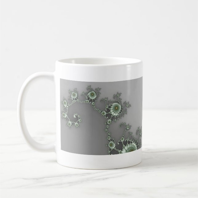Alienígena cinza - Caneca Fractal (Esquerda)