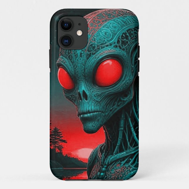 alienígena com tema iPhone 11 capa de telefone (Verso)
