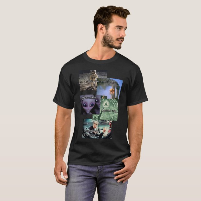 Alienígena da camisa da teoria de conspiração (Frente Completa)