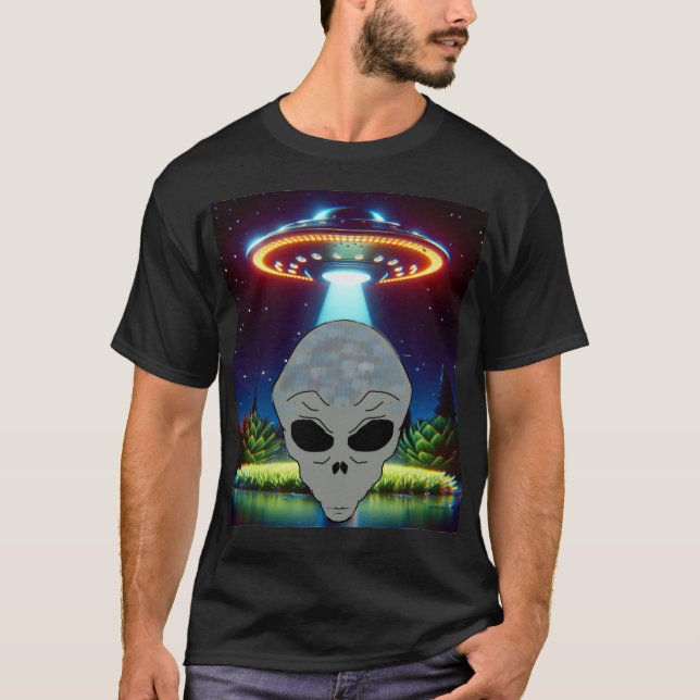 Alienígena de contato com camiseta (Frente)