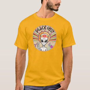 Alienígena De Paz! T-Shirt Divertido