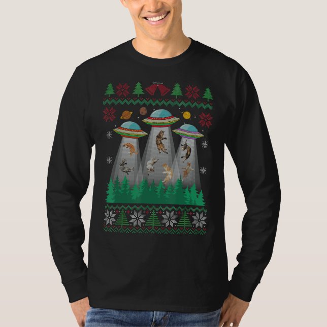 Alienígena De Suéter De Natal Útil Ufo Abdução De  (Frente)