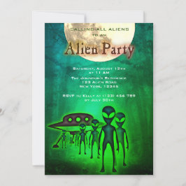 Alienígena e OVNI malucos no Convite de Festa Flor