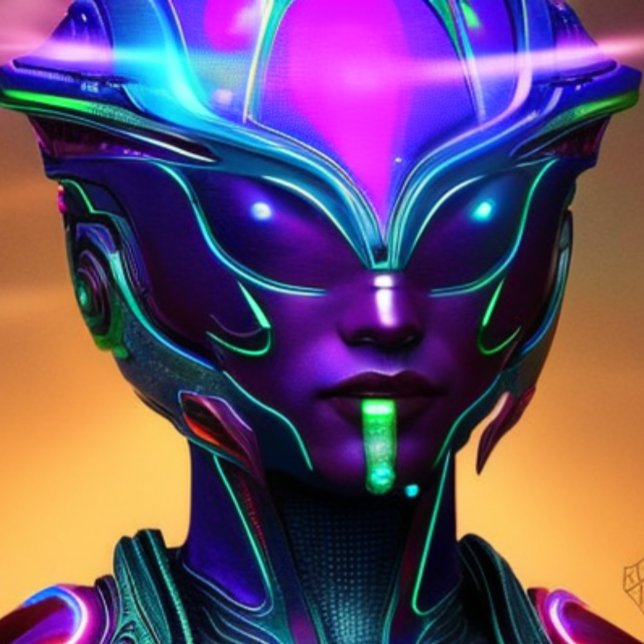 Alienígena Espaço Futurístico Linda cor T-Shirt (Criador carregado)