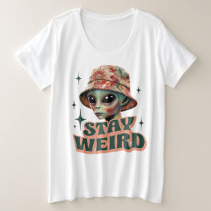 Alienígena esquisita e camiseta feminina