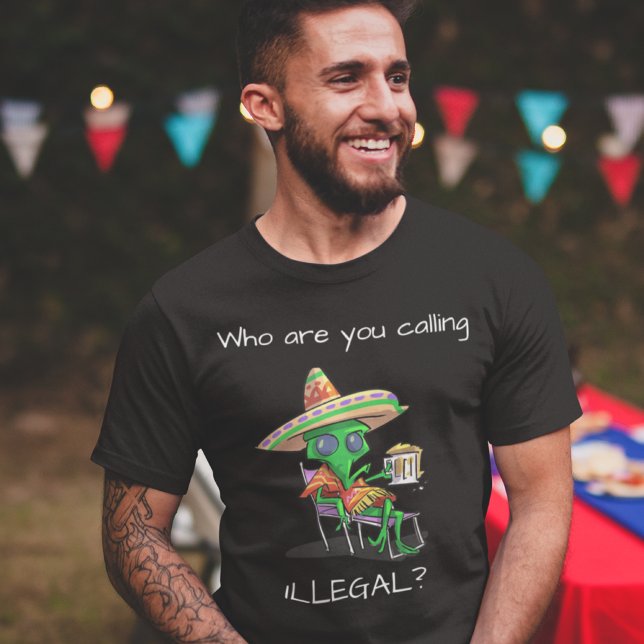 Alienígena Imigrante Ilegal Camisa OVNI Engraçada (Criador carregado)