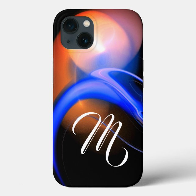 ALIENÍGENA PEARL MONOGRAM Pink Blue Fractal Swirls (Verso)