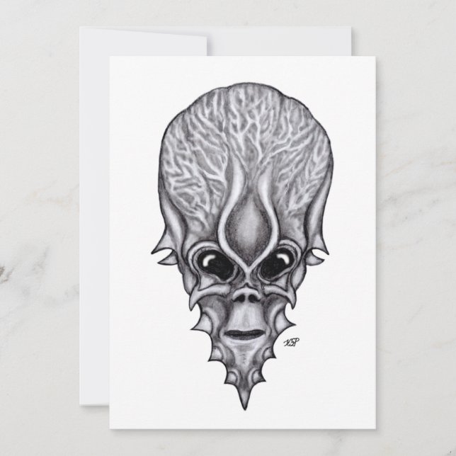 Alienígena, reconstrução facial do crânio africano (Frente)