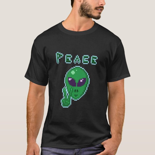 Alienígena - Sinal de paz T-Shirt (Frente)
