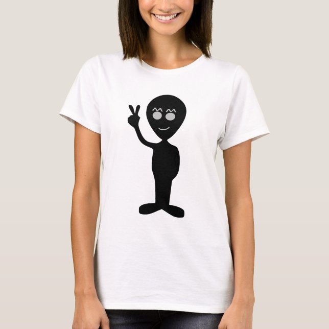 ALIENÍGENA SINAL DE PAZ UFO T-SHIRTS (Frente)