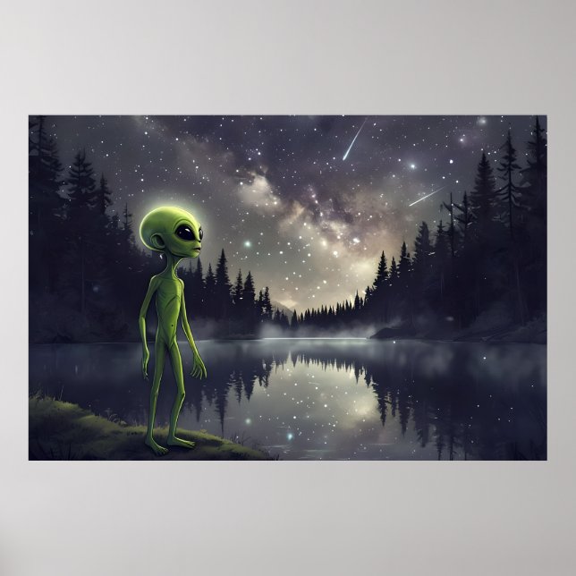 Alienígena Stargazer - Poster de lago cósmico (Frente)